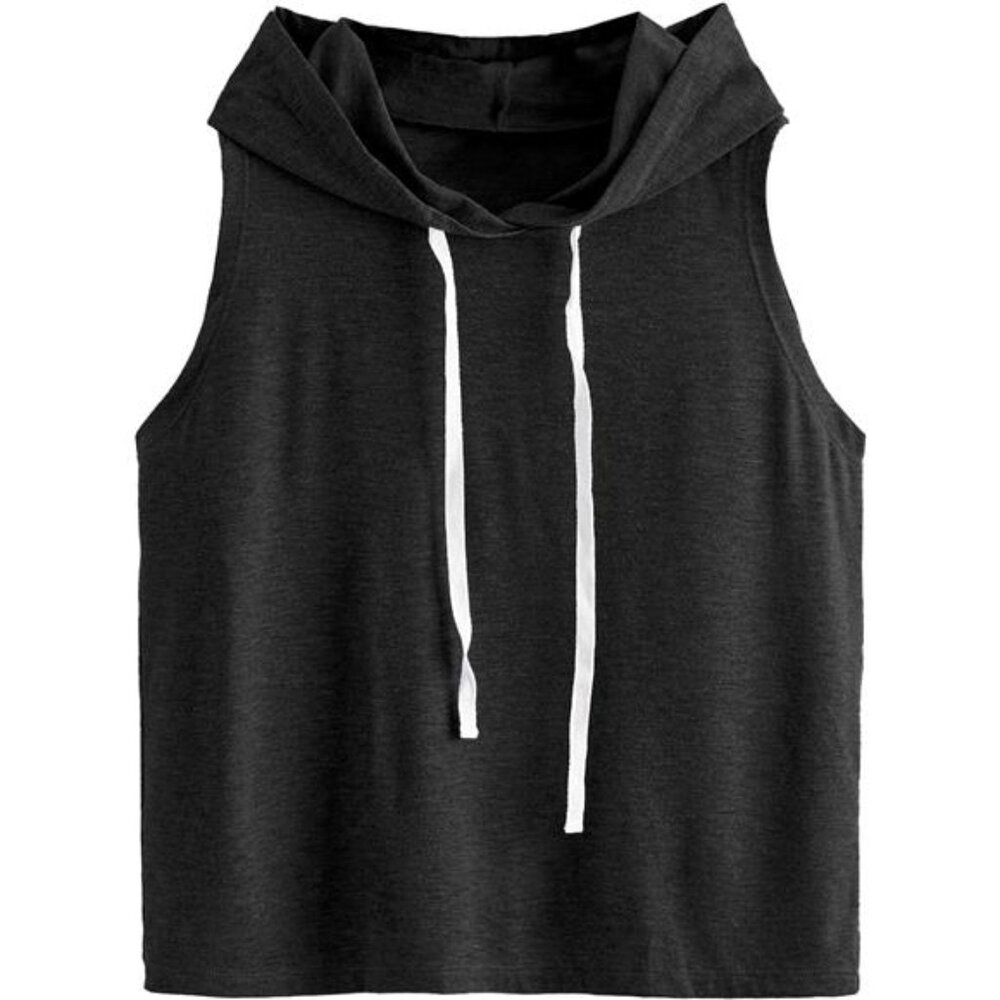 Women's Sleeveless Hooded Tank - Breathable‎ Athletic Summer Top